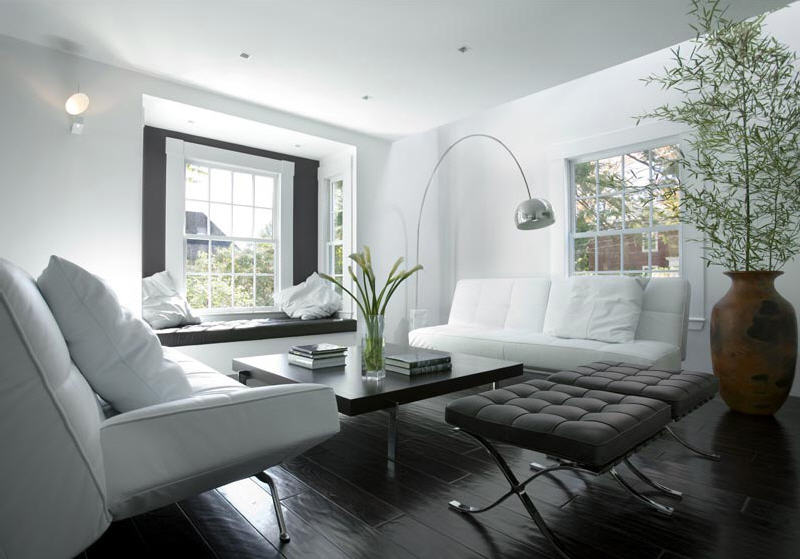 Livings: blanco & negro – decoradoras decocasa Pisos para comedores y livings modernos